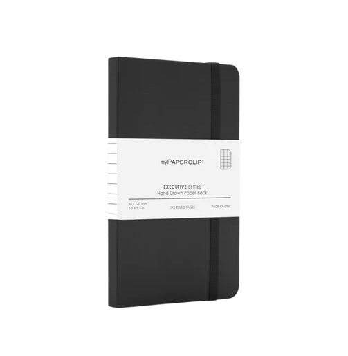 Paperclip - Executive Series Notebook, S-Ruled-Black