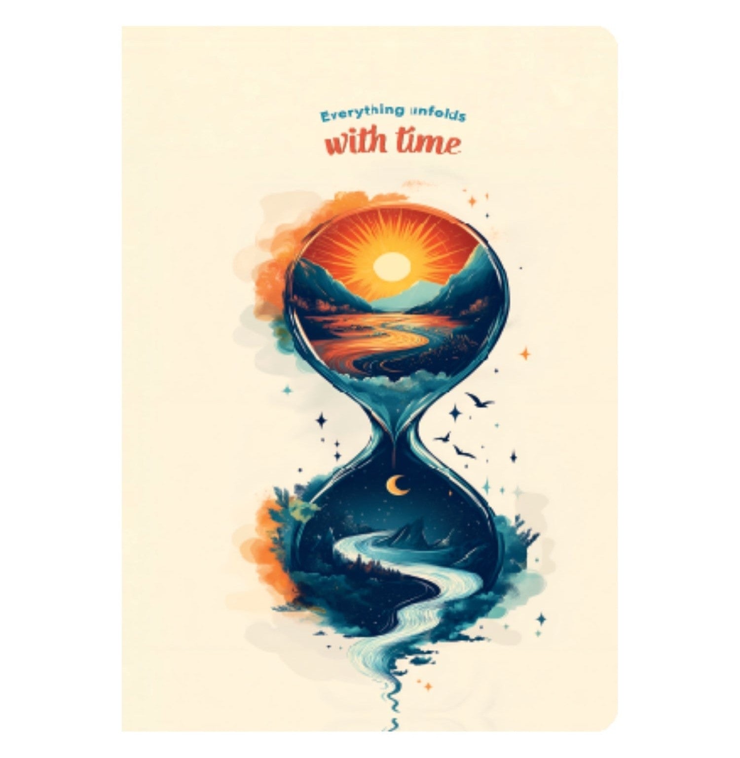 Loope Ruled Notebook A5 | Everything Unfolds With Time