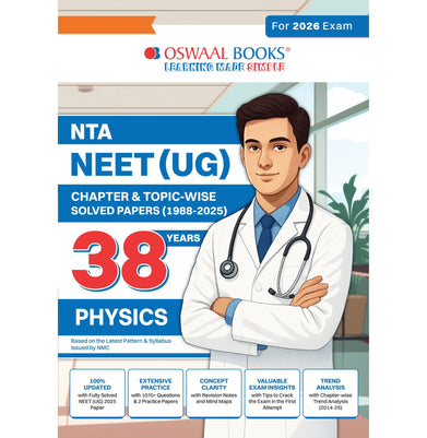 imagOswaal NEET UG 38 Years' Chapter-wise & Topic-wise Solved Papers Physics | 1988-2025 | For 2026 Exam buy online at crossword.in