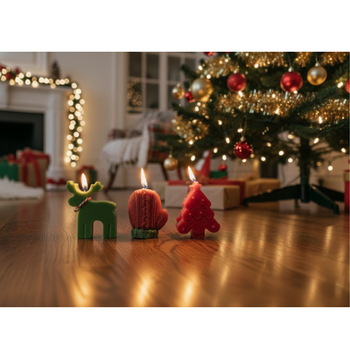 imagCandle Box Gift Set of 3 – Reindeer, Glove & Tree buy online at crossword.in