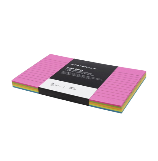 Paperclip Assorted Color Index Cards  Ideal For Home, Office, And School Use