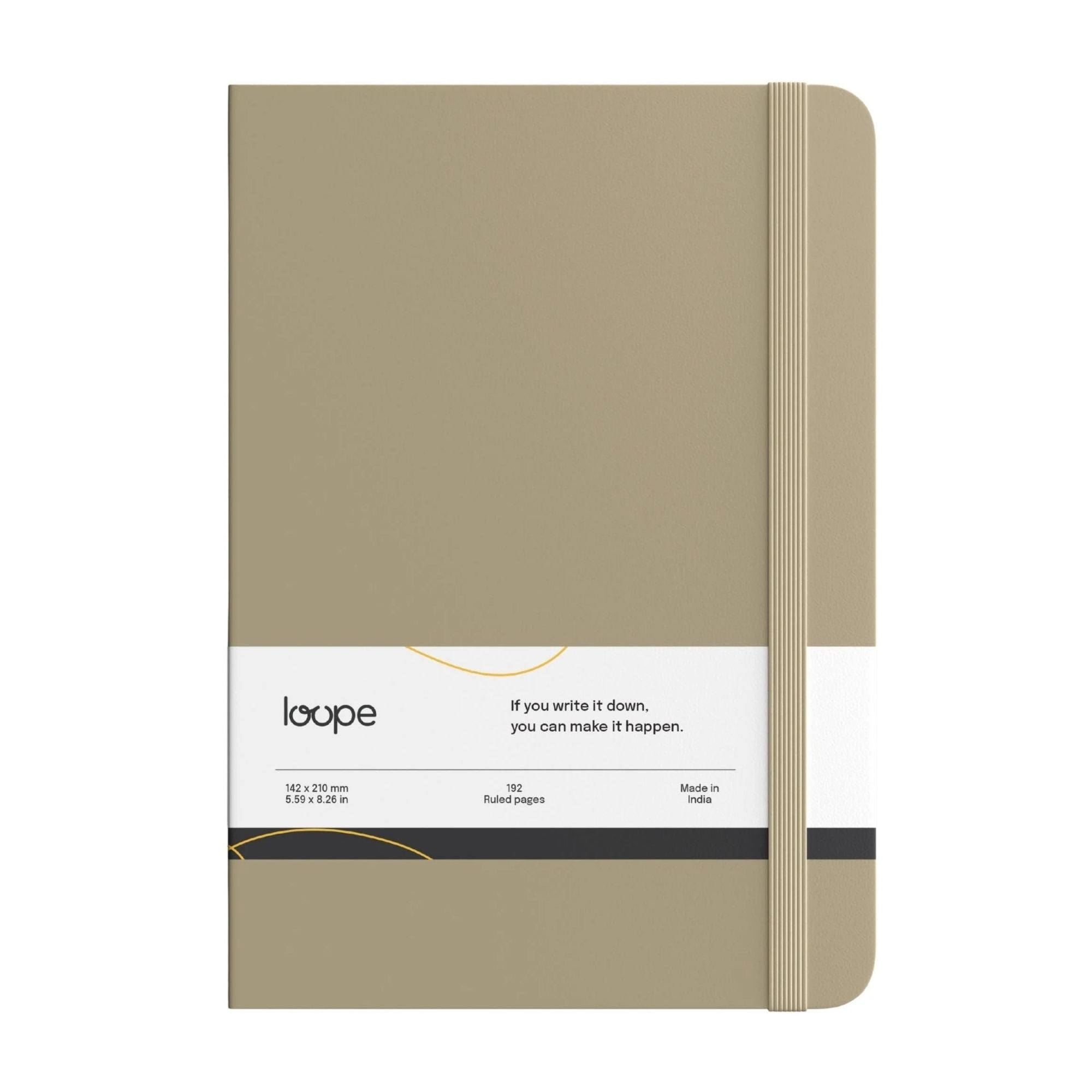 Loope Solid Notebook A6 | Tan | 192 Pages | 80 Gsm
