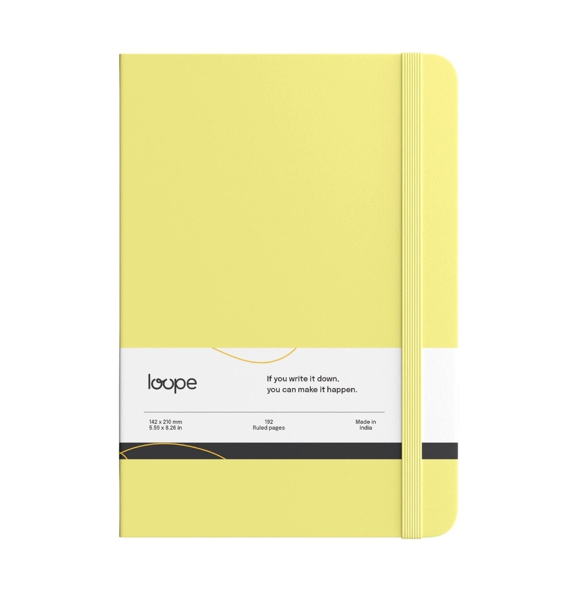Loope Solid Notebook A5 | Mustard | 192 Pages | 80 Gsm