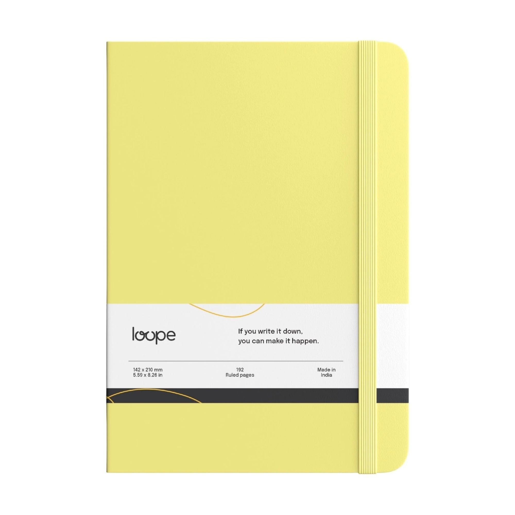 Loope Solid Notebook A6 | Mustard | 192 Pages | 80 Gsm