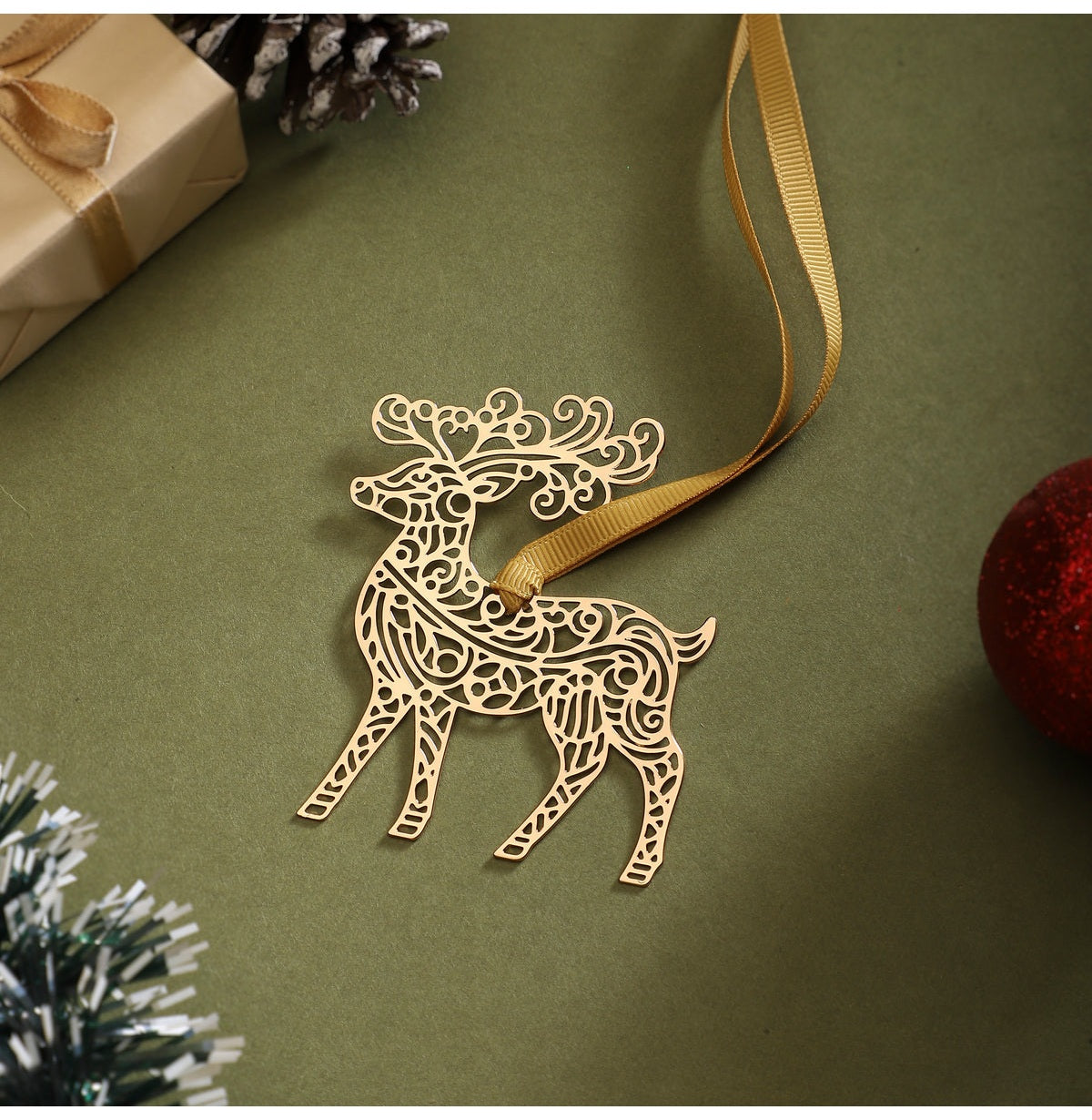 Intricate Reindeer Christmas Ornament by Anand Prakesh