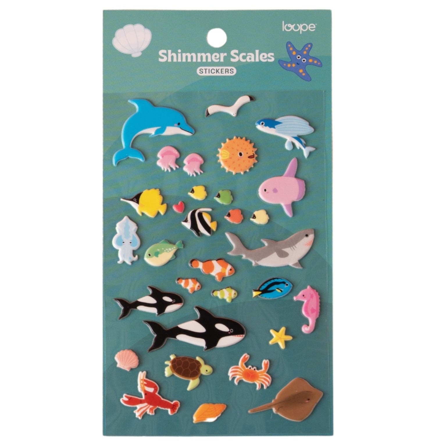 Loope Puffy Stickers | Shimmer Scales