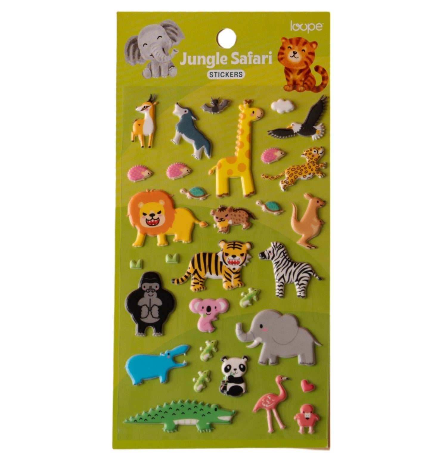 Loope Puffy Stickers | Jungle Safari