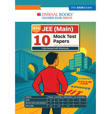 imagOswaal NTA JEE Main 10 New Pattern Mock Test Papers Book | Fully Solved with Shortcuts | For 2026 Exam