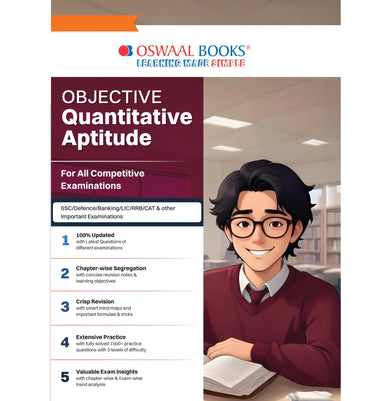 imagOswaal Objective Quantitative Aptitude For All Competitive Examinations | SSC, Defence, Banking, RRB, LIC, CAT & Other Important Exams buy online at crossword.in