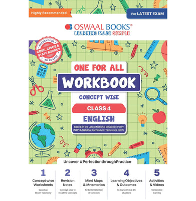 imagOswaal One For All Workbook Concept Wise Class-4 English - Paperback buy online at crossword.in
