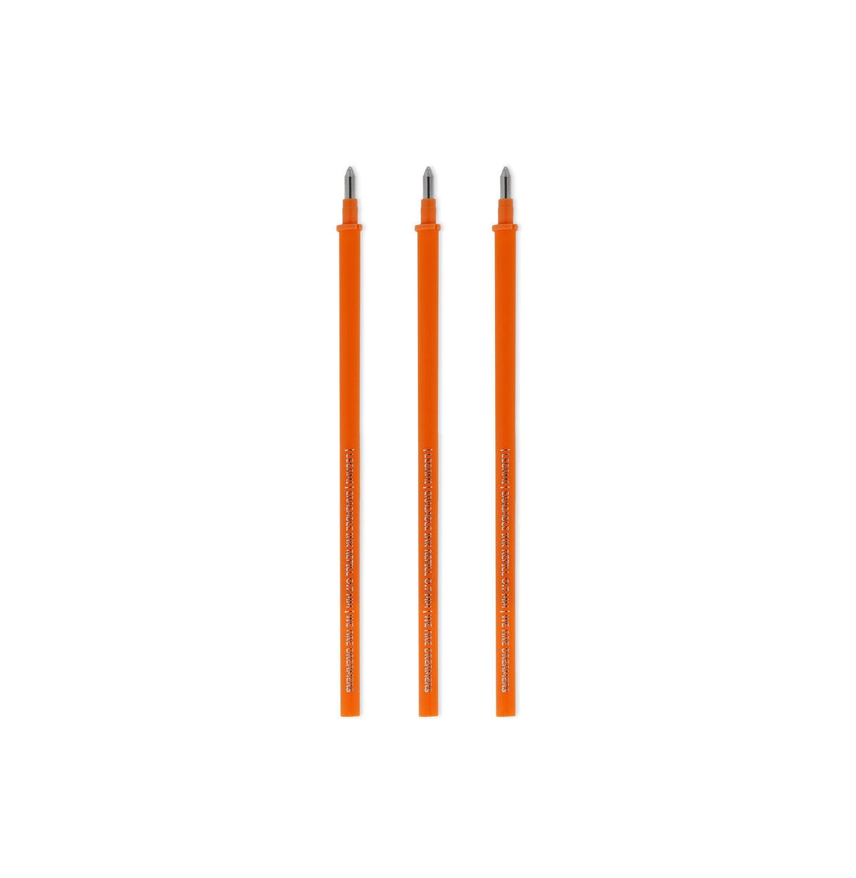 Orange Erasable Gel Pen Refills  3Pack For Effortless Writing