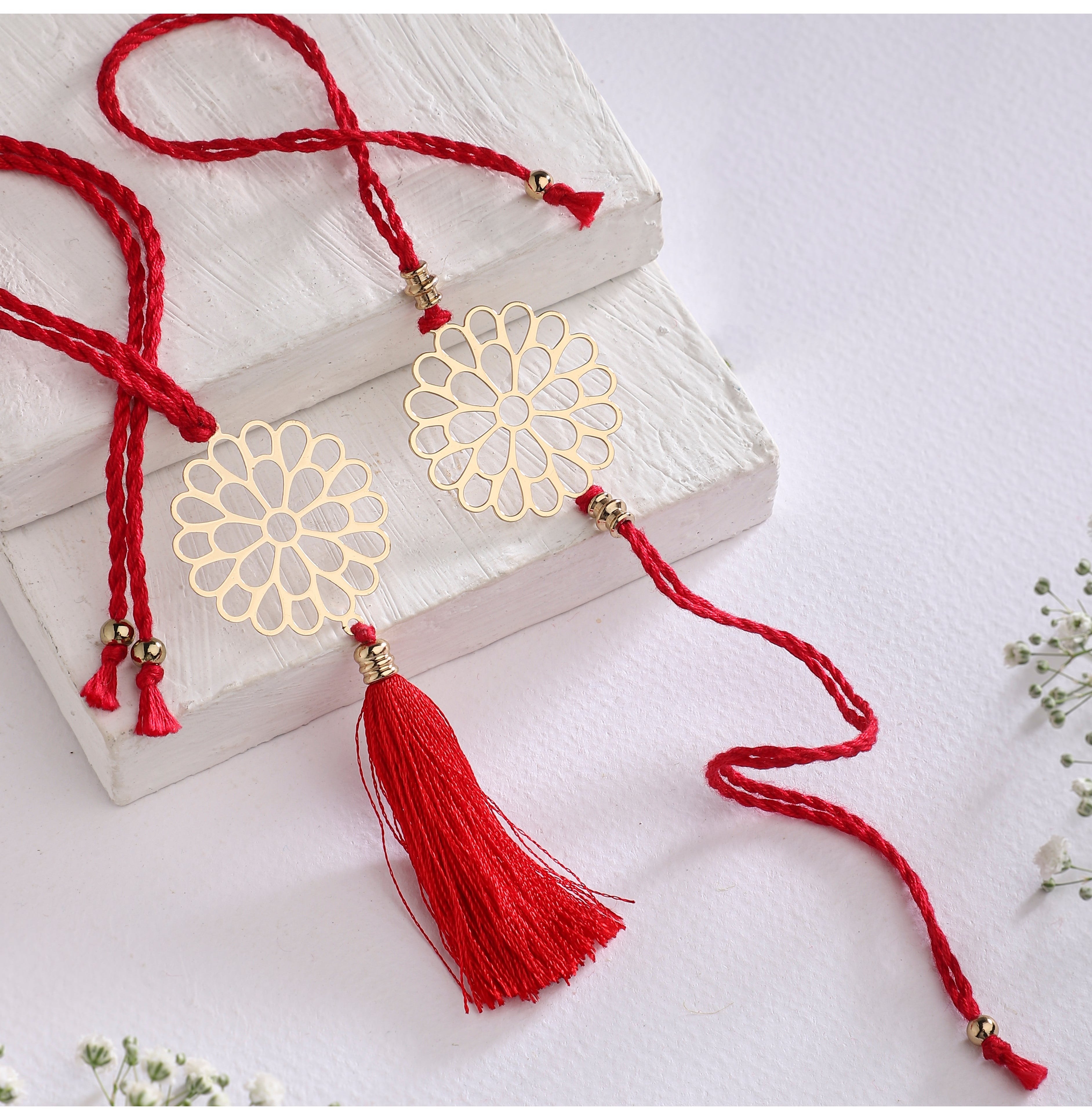 Ananad Prakash Rakhi Lumba Set Tarini Red Lrsyr