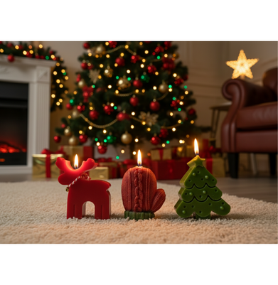 imagCandle Box Gift Set of 3 – Reindeer, Glove & Tree buy online at crossword.in
