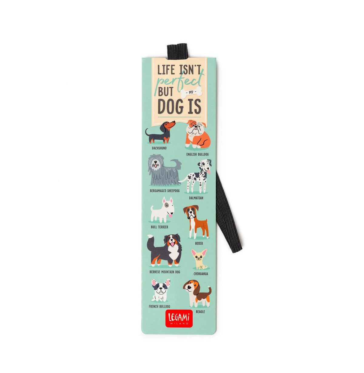 Delightful Dogs Elastic Bookmark By Legami