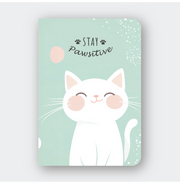 imagLoope Cute Animal Notebook | Stay Pawsitive | A5 Ruled | Soft Bound Journal | Office, College, Gifting