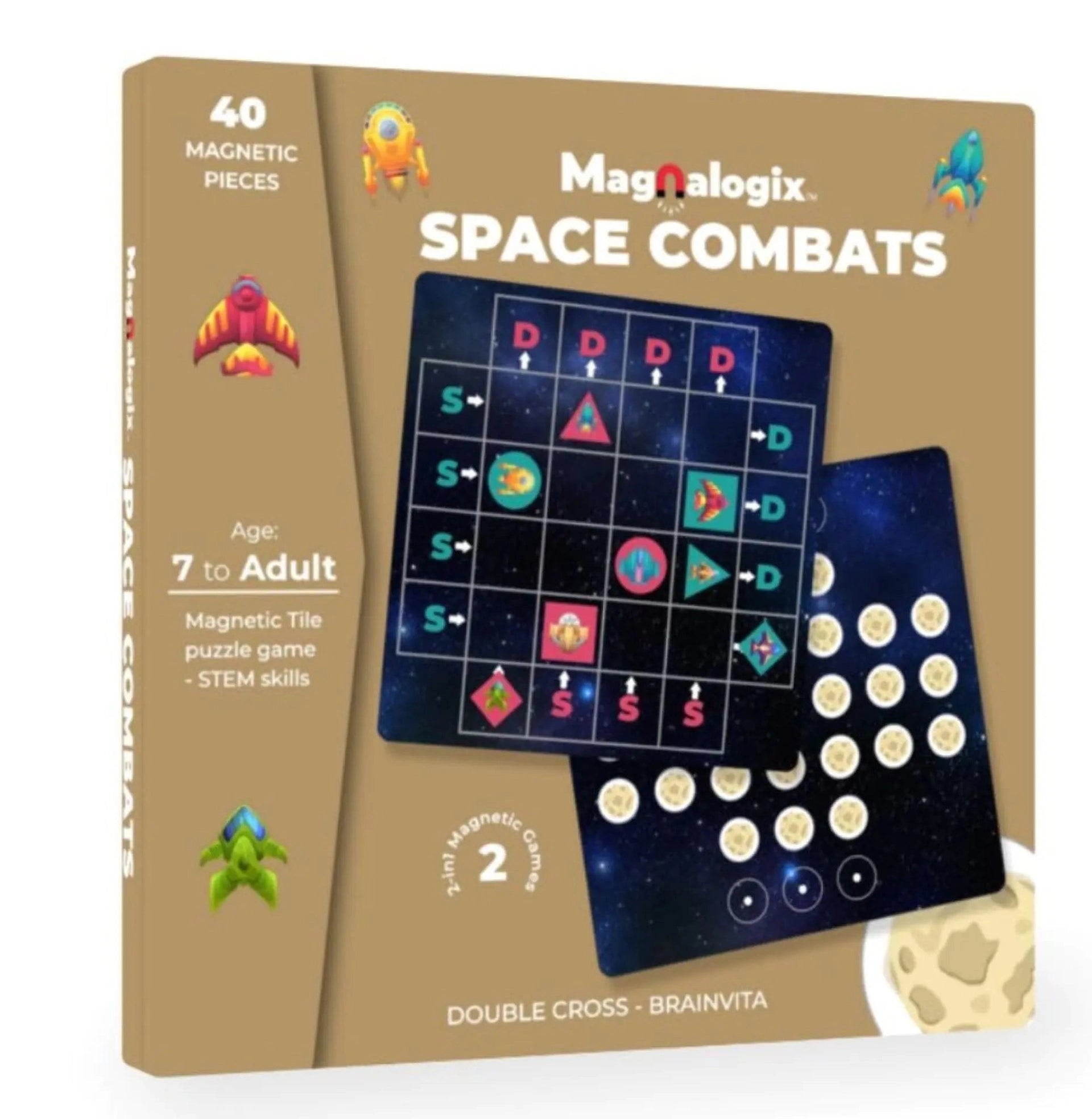 Toykraftt Magnalogix Space Combat: Epic Magnetic Strategy Game for Young Space Commanders