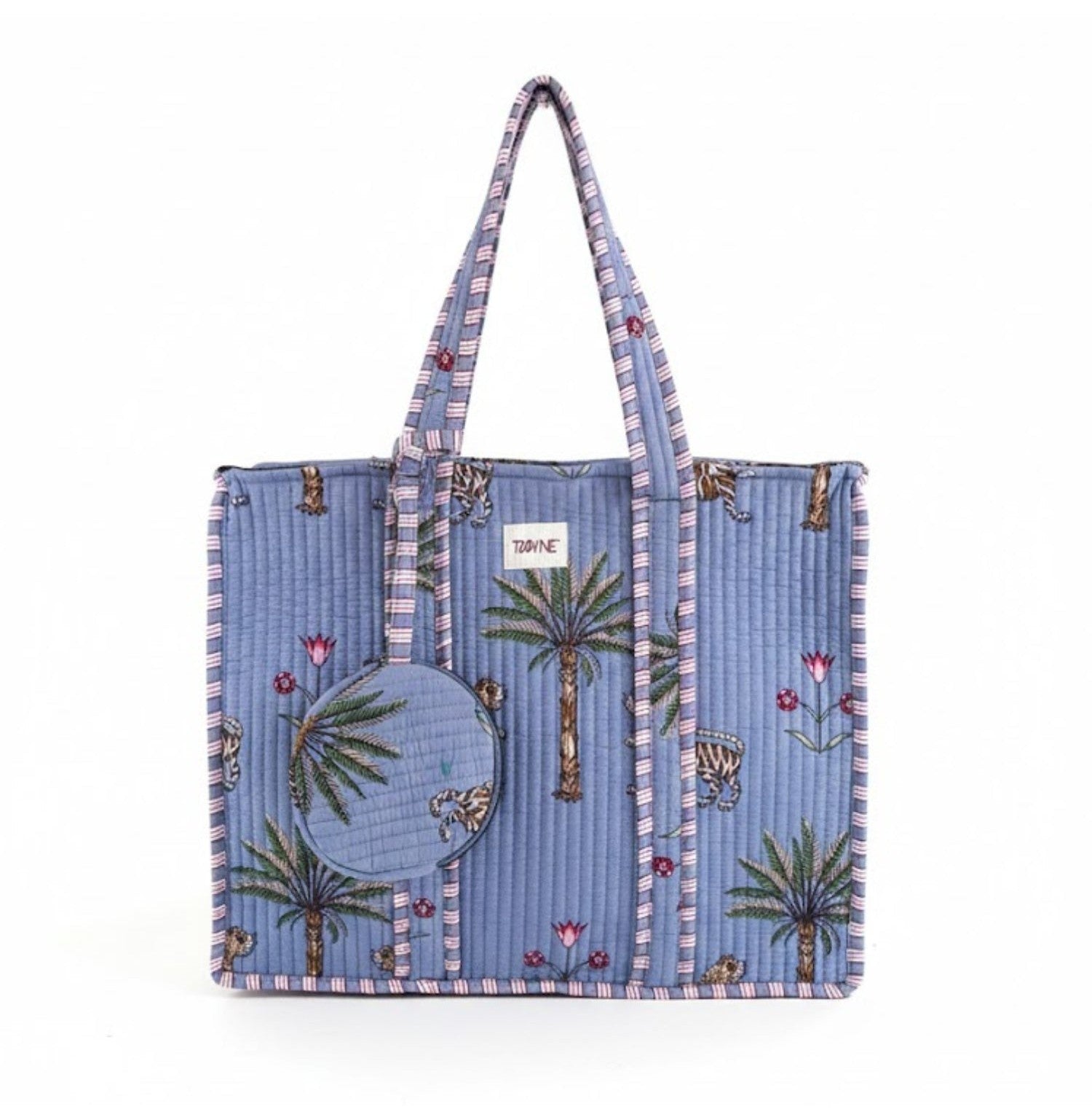 Twyne Tote Bag Round Pouch Grey