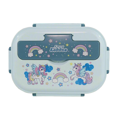 imagSmily kiddos Unicorn theme stainless steel lunch box- Large