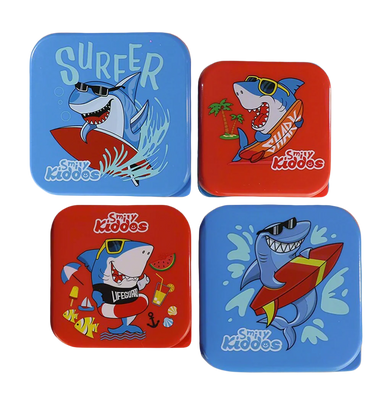 imagSmily Kiddos 4 In 1 Container - Shark Theme