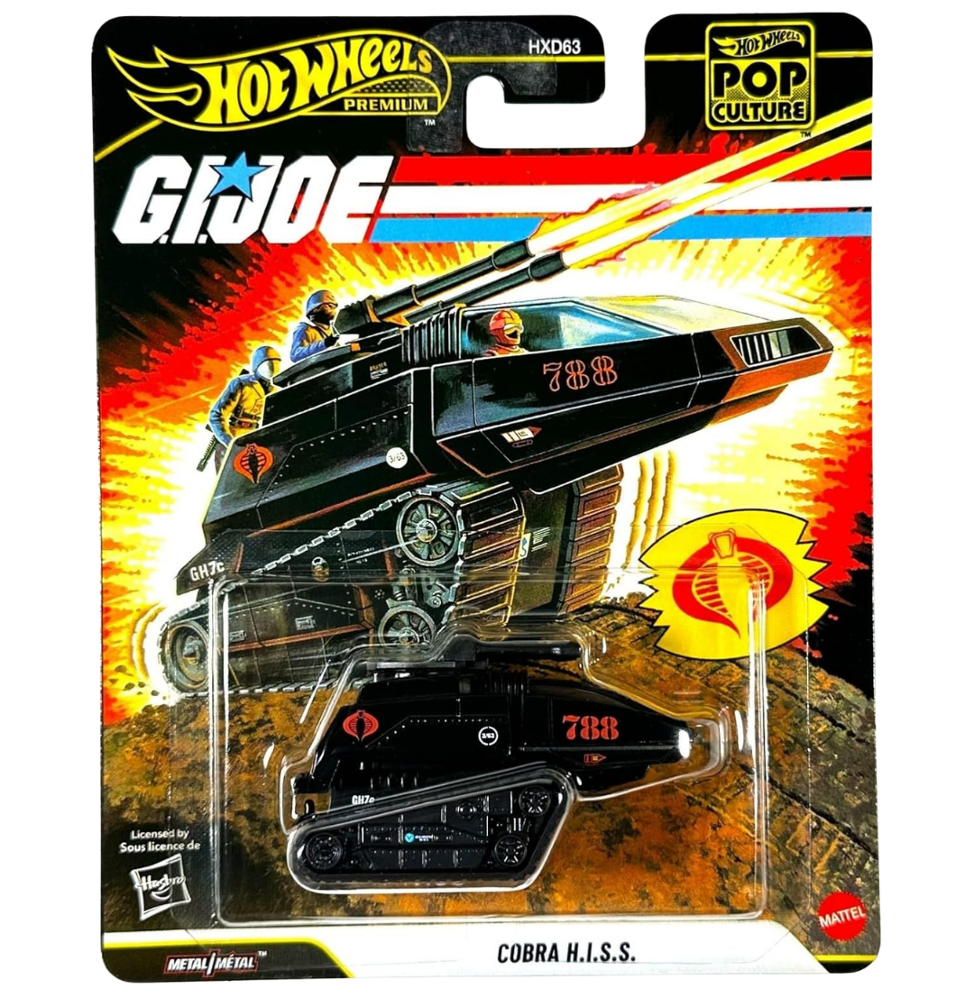 Hot Wheels Premium Pop Culture G.I. Joe Cobra H.I.S.S. Tank- Hxd63-0