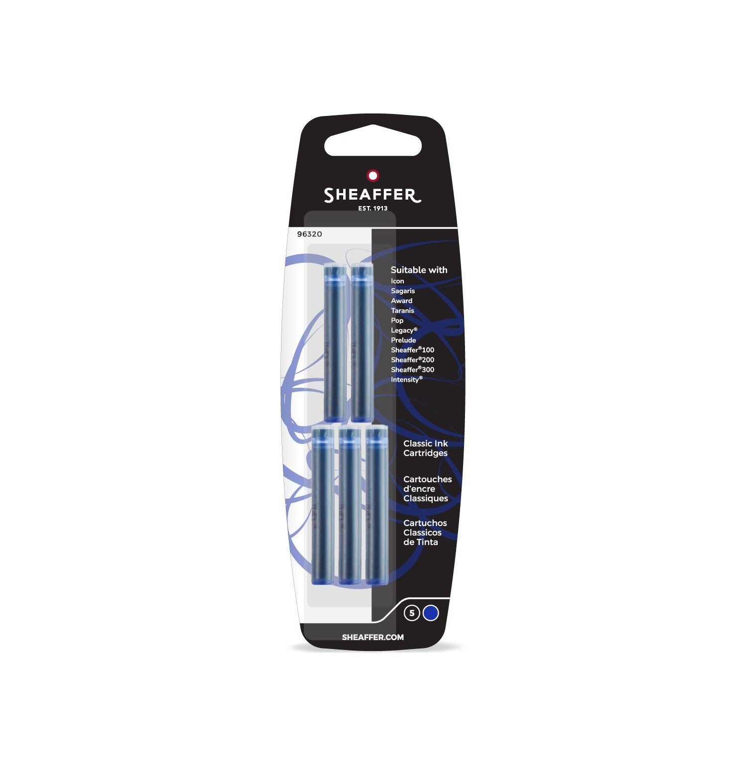Sheaffer Cartridge Refills Classic Blue Collection For Fountain Pens With Smooth Consistent Ink Flow For Daily Writing