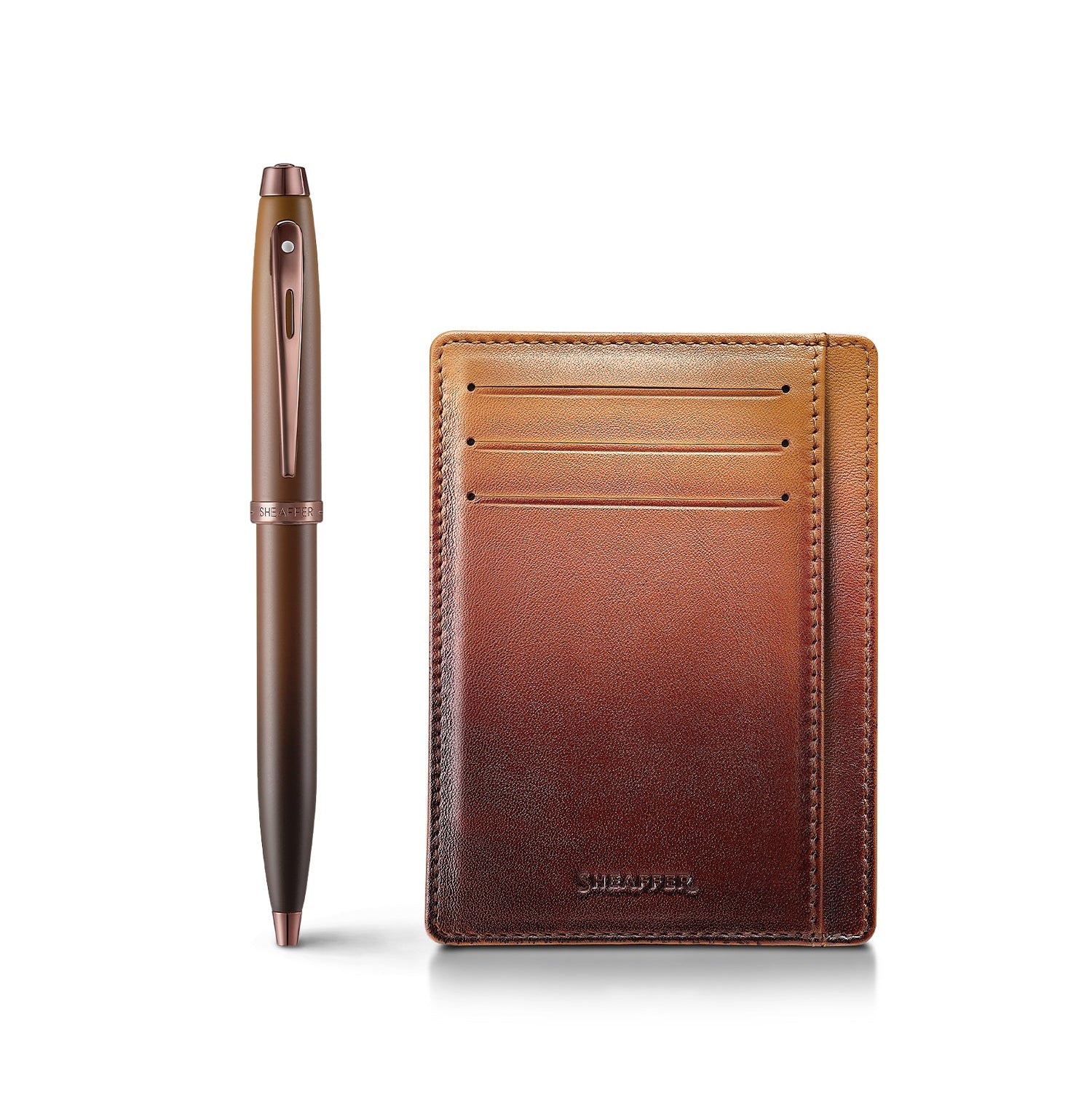 Giftset Sheaffer 100 G9374 Coffee Edition Matt Brown With Regal Brown Pvd Trims Bp With Coffee Cch