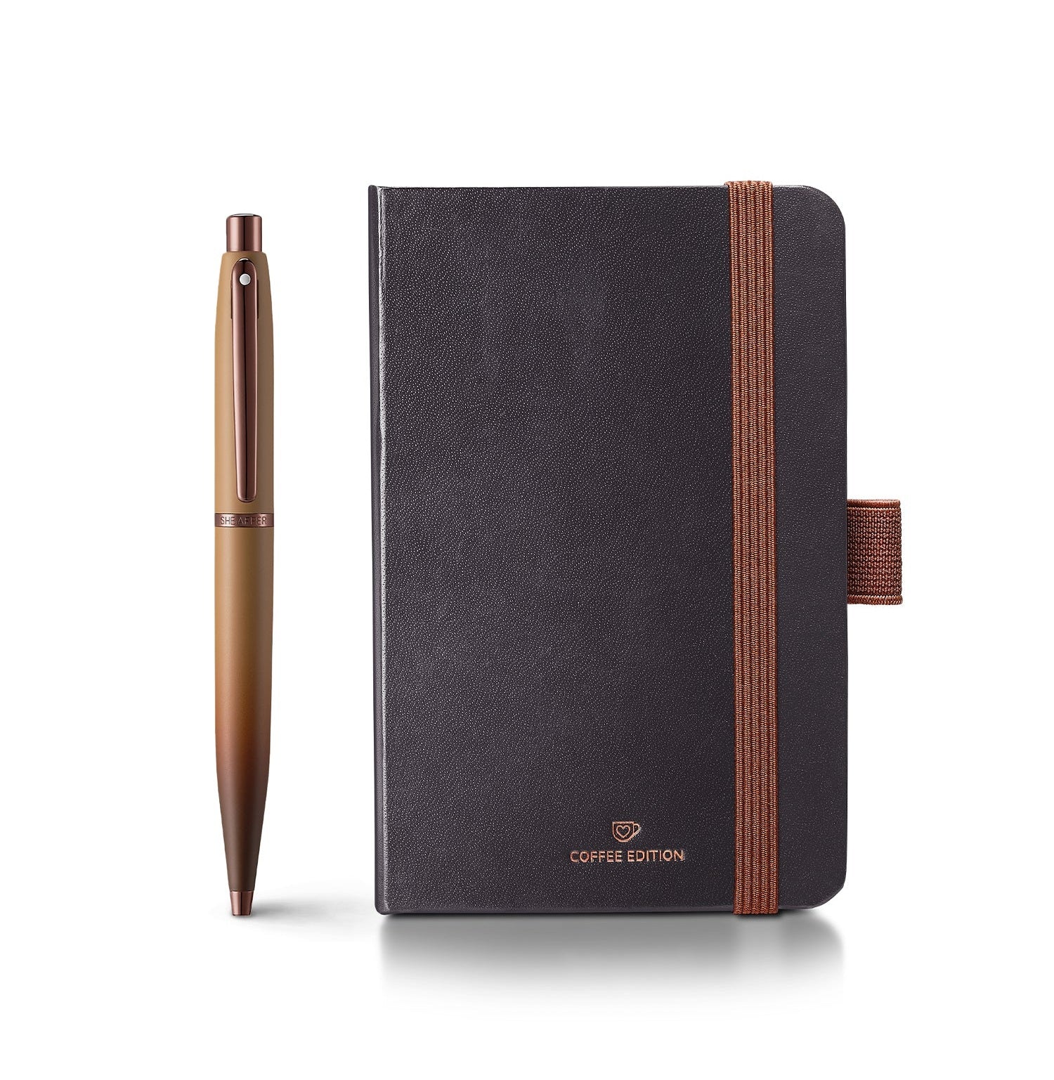 Giftset Sheaffer Vfm G9428 Coffee Edition Matt Brown With Brown Pvd Trims Bp And Coffee Small Nb