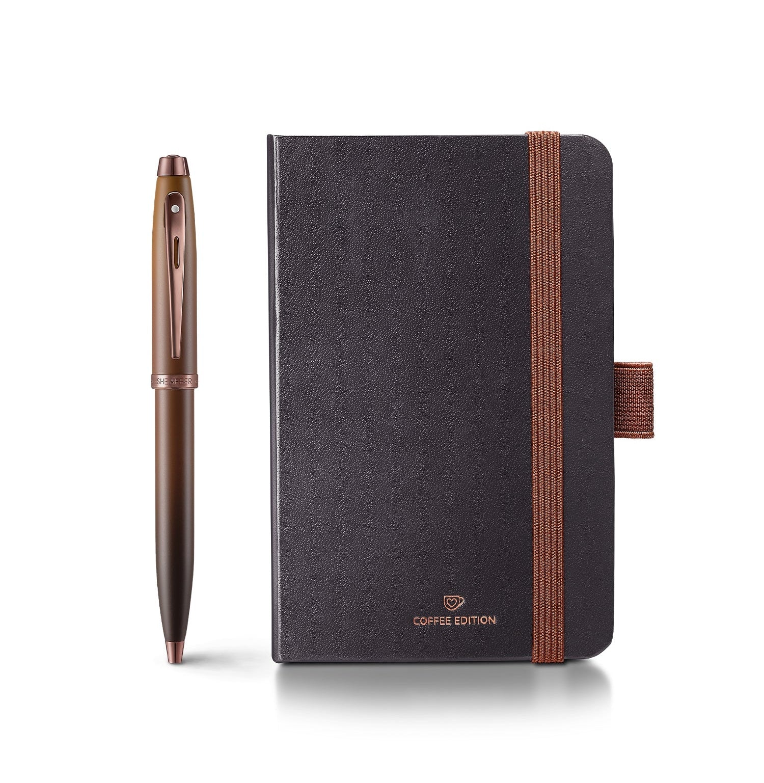 Giftset Sheaffer 100 G9374 Coffee Edition Matt Brown With Brown Pvd Trims Bp And Coffee Small Nb