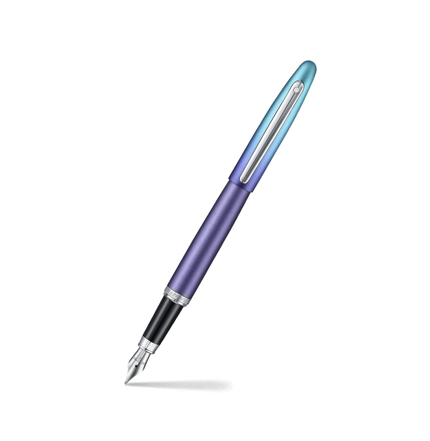 Pen Sheaffer Expressions Vfm E9430 Gradient Blue And Chrome Trims With Pvd Medium Fp