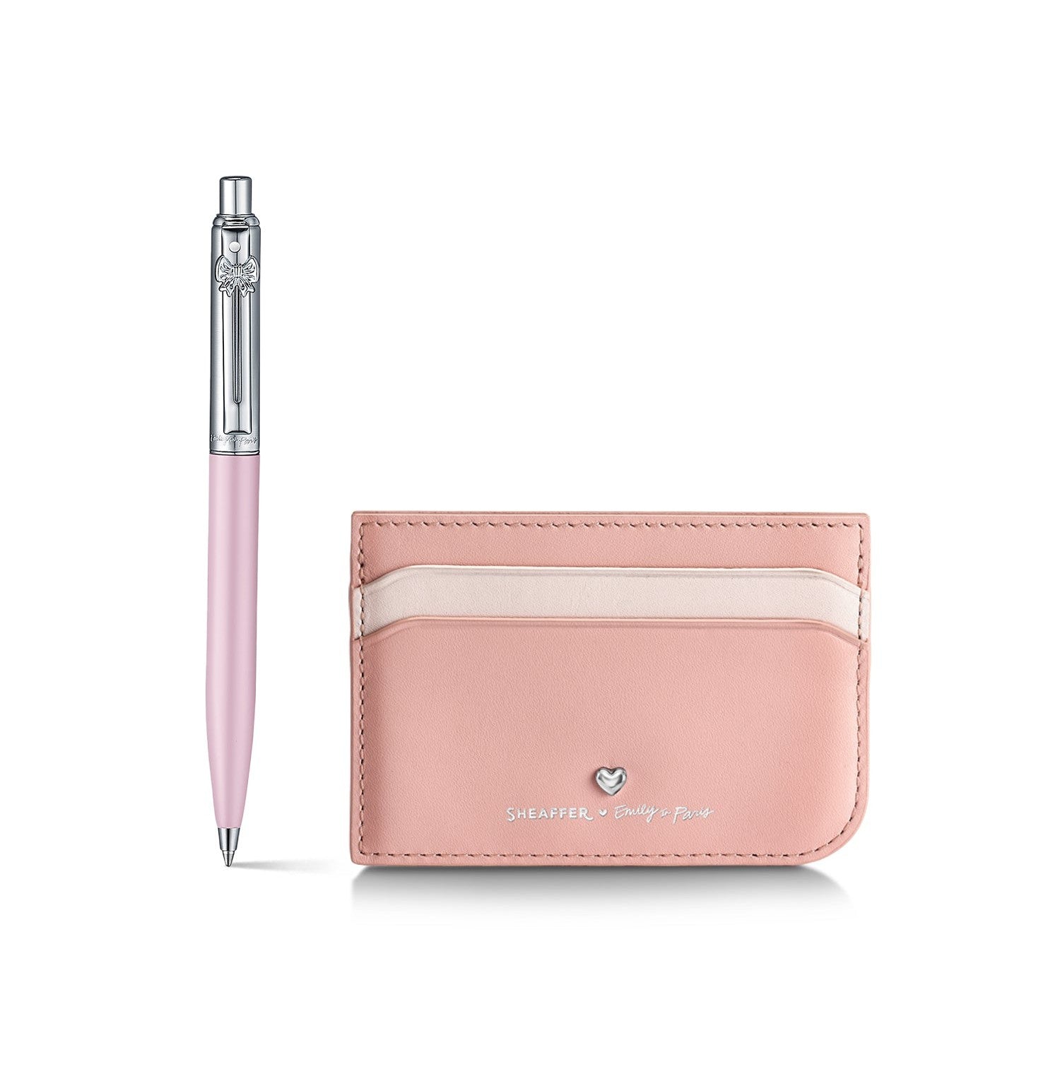 Gift Set Sheaffer Eip Sentinel E321 Matt Pink Body With Chrome Cap And Trims Bp With Dark Pink Cch