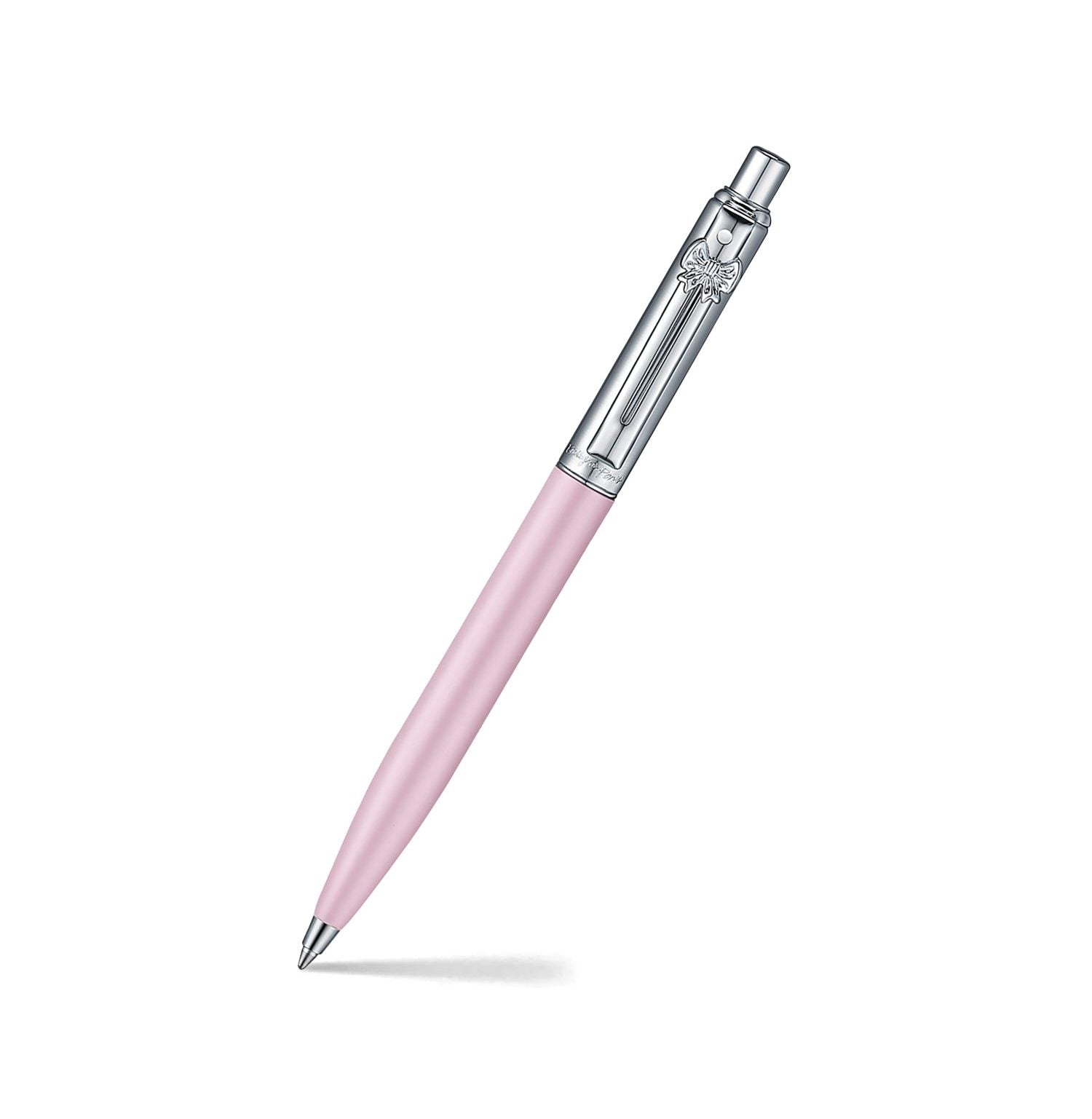 Pen Sheaffer Eip Sentinel E321 Matt Pink Body With Chrome Cap And Chrome Trims With Bow Emblem Bp