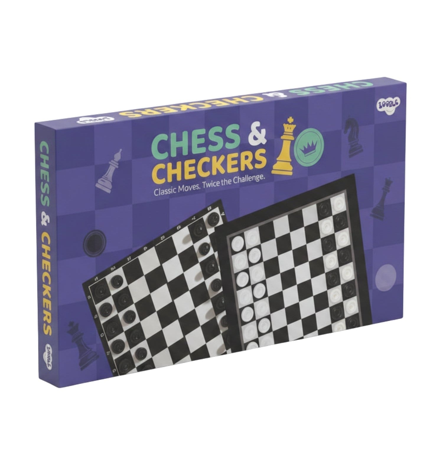 Zoodle 2 In 1 Chess And Checker Board Game