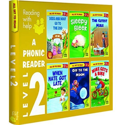 imagAll set to Read: Phonic Reading Pack : Simple Long : Vowel Phonic Words : Level 2 : Collection of 6 books : Introduction to Phonics : Boxset Paperback Om Books International