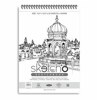 imagAnupam SketchO Sketch Book Soft Cover 25Sheets- 140 Gsm - A2
