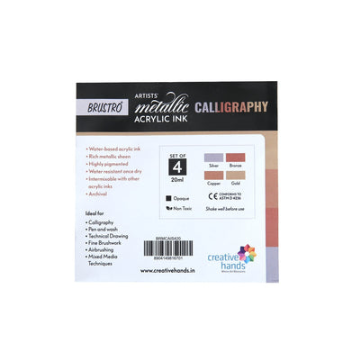 imagArtists' Metallic Calligraphy Ink set of 4 x 20ml