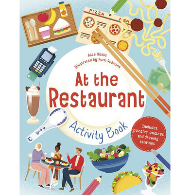 imagAt the Restaurant Activity Book: Includes puzzles quizzes and drawing activities Paperback Hobbs Alice and Febriana Putri