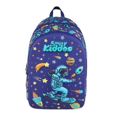 imagSmily Kiddos 19 Inch Eva Shell Backpack Space Astronaut Theme Blue