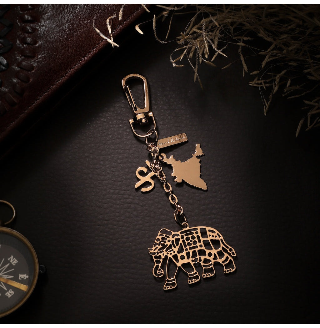 Charming Brass Elephant Bag Charm for Elegant Style