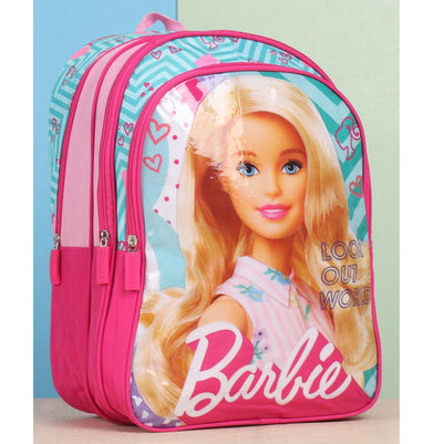 imagBarbie Look Out World School Bag Pink - 16 Inches