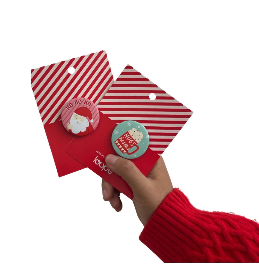 Loope Christmas Cheer Set: Pack of 2 Festive Badges