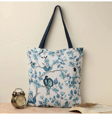 imagBirds of Paradise Cotton Canvas Tote Bags