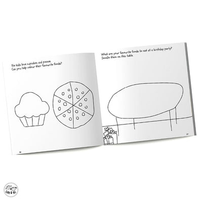 imagBirthday Doodles: Activity Book for 3+ Year Old Children to Enhance Cognitive Skill Communication and Visualisation : Interactive Fun Educational Activities for Kids Ages 3 to 6 Years SAM & MI