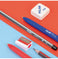 imag2Blister 2 P1 pens blue and red + 2 graphite pencils HB and H + eraser 430 + sharpener