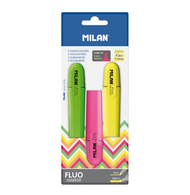 imagBlister Pack 3 Fluo Highlighters Yellow, Green And Pink