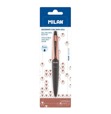 imagBlister Pack Black Capsule Copper Series Pens, Blue Ink - Bwm10393