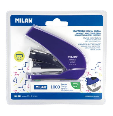 imagBlister Pack 'Energy Saving' Compact Stapler Blue, Acid Series Incl. 1000 Staples