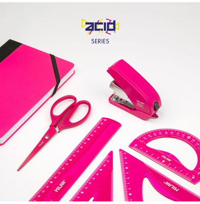 imagBlister Pack 'Energy Saving' Compact Stapler Pink, Acid Series Incl. 1000 Staples