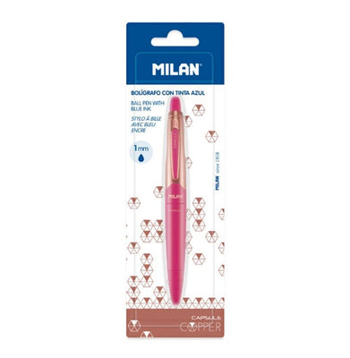 imagBlister Pack Pink Capsule Copper Series Pens, Blue Ink - Bwm10392