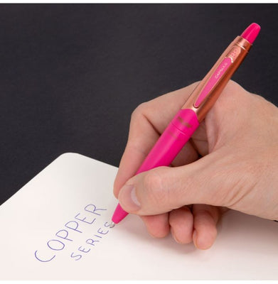 imagBlister Pack Pink Capsule Copper Series Pens, Blue Ink - Bwm10392