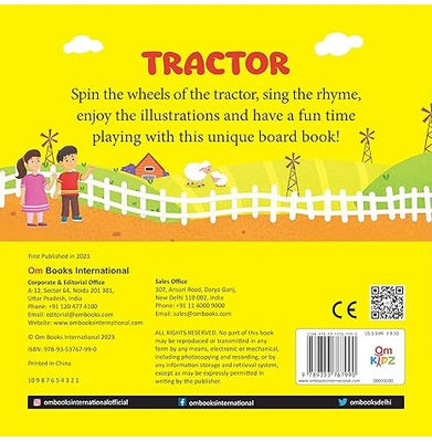 imagBoard Book: Tractor Wheel Book : Wheel books for kids : Board Book for Children Age 1:3 Years Board book Om Books Editorial Team